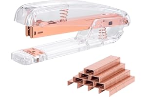 QH-SHOP Pinzatrice per Uffici Piccoli Spillatrice con 1000 Punti Metallici, Portatile Cucitrici Ufficio Accessori per Insegnante, Studenti, Impiegato, Cuce Fino a 25 Fogli