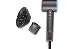 ‎MEDION MEDION Föhn - Ionen Haartrockner mit Diffusor HD1 (1.600 Watt, Stylingdüse, magnetische Aufsätze, leise langlebiger BLDC Motor, LED Ringlicht, langes Netzkabel) Haarföhn in schwarz