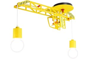 Elobra Deckenlampe Kinderzimmer "Herkules", gelb, Echtholz, 60 x 20 x 20 cm, Handarbeit