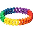 Braided Silicone Rainbow Bracelet – Gay Pride LGBTQIA2s+ Festival Accessories – Unisex Friendship Bracelet – Water Resistant Multi Coloured - By TRIXES