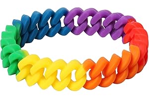 TRIXES LGBTQPride bransoletka – tęczowy dodatek – silikonowa bransoletka na festiwal – marsz – rozciągliwa dla wszystkich – odzież na imprezę