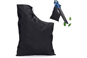 MIKIULY Laubsauger Auffangbeutel, Laubsauger Fangsack, Fangsack Laubsauger Universaltasche für Blätter, Laubbläserbeutel Tauschen, Auffangsack Laubsaugerbeutel mit Reißverschluss für Garten Rasen, Schwarz
