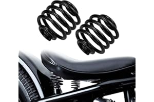 HDBUBALUS Motorcycle Solo Seat Springs Mounting 2 Inch Spring Bracket Hardware Mount Kit Fit for Harley Sportster Softail XL 883 1200 Dyna Fatboy Bobber Black 1 Pair