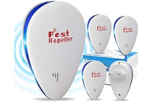 YESLUSY 4 Stück Mückenschutz Ultraschall, Ultraschall Mäuseabwehr, sicher grün und harmlos, Ultraschall für Mäuse, Ameisen, Fliegen, Spinnen, Kakerlaken, Flöhe, Insekten