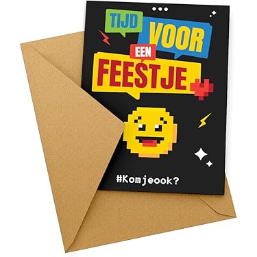 Uitnodigingskaarten en Enveloppen - 12 Set Feestuitnodigingen met Enveloppen Feestuitnodigingen Kinderen 5 x 7 inch Verjaardagskaarten Uitnodigingen voor Jongens Meisjes Feestuitnodigingen