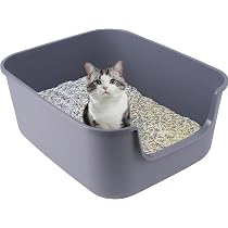 Lettiera Per Gatti Semichiusa 40x36.5x12.5 Cm | Antiodore E Paraspruzzi | Rimovibile E Facile Da Pulire