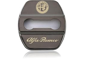 LOOFSAF 4 Pezzi Coperchio Serratura Porta Auto in Acciaio Inox Accessori per Alfa Romeo Giulietta Stelvio 4C Tonale Giulia, Coperchio della Serratura della Portiera dell'auto, Copri Serrature per Portiere