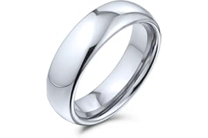 Bling Jewelry Personalizzare Semplice Cupola Coppie Nero Argento Rosa Placcato Oro Titanium Wedding Band Anello Per Gli Uomini Le Donne Comfort 6Mm Dimensioni 4-14