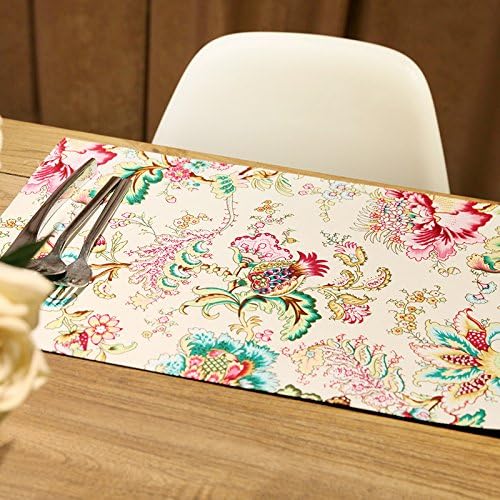 QOANDUAKAZA Pastoral, flower table, table mat, bowl pad pad and thick table mat insulation mat,4 flowers and white