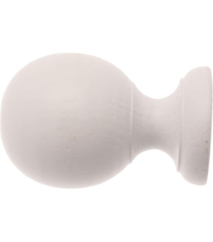 Lot De 4 Embouts De Tringle à Rideaux - Style 2, Blanc, Pour Tringles De 28 Mm De Diamètre - Décoration Fenêtre élégante
