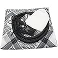 YATHREB Black Ghutra Complete Set for Men, Arab Fashion, Keffiyeh, Arabian Fashion, Arab Scarf Shaykh Boys Head Covering - Plus with Head Ring Agal Iqal Emirati Quality Premium - One Size