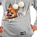Felpa-PetGaroo-da-Donna-con-Tasca-Porta-Gatti-Cani-e-Animali-Domestici-di-Piccola-Taglia-per-coccolare-i-Nostri-Amici-a-Quattro-Zampe