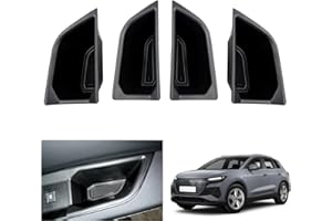 GAFAT Compatible con Audi Q4 e-tron EV Electric 2021-2025 2026 Caja de Almacenamiento, Q4 etron Sportback 2025 Organizadora Hebilla de Puerta Bandeja, Q4 etron Accesorios [4 PZS]