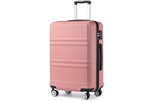 Kono Valise Moyenne 65cm Rigide ABS Valise de Voyage 24 Pouces à 4 roulettes et Serrure TSA, Nu