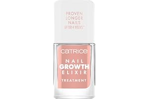 Catrice Nail Growth Elixir Treatment, balsam do paznokci, przezroczysty, nawilżający, pielęgnujący, bez acetonu, wegański, bez cząstek mikroplastiku, bez konserwantów, 1 opakowanie (10,5 ml)