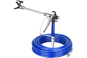 Jajadeal Airless Manguera de Pulverizador de Pintura Kit, con 15M Manguera de Pistola de Pintura, 20cm Extensión del Pulverizador, 517 Boquilla de Spray de Pintura y Protector de Punta