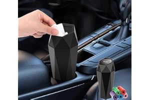 JOYSKY Car Bin with Lid with 90 Trash Bags,Diamond Design Mini Car Bin for Front of Car,Portable Trash Can Home&Office,Leak Proof Car Trash Can,Stylish Car Accessories for a Clean Ride,Girl Car Accessories