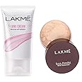 Lakme Lumi Cream,Moisturizer with highlighter, Enriched with Niacinamide for all skin type,30 gm & Lakme Rose Face Powder, Soft Pink, 40g
