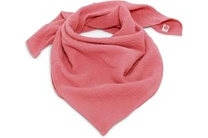 nanito Schal Halstuch Babyhalstuch Kinderschal Musselin Musselintuch Farbwahl Kinder Kinderhalstuch Baby Junge Mädchen Spucktuch Tuch 100% Bio Baumwolle 45 x 45 cm