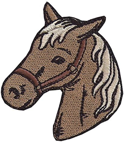 Set of 2 Horses embroidered applique Sew Iron on Patch Horseriding