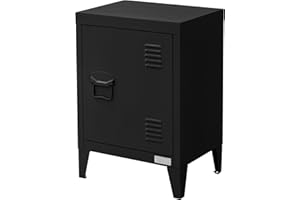 ML DESIGN MODERN LIVING ML-Design uniwersalna szafka metalowa czarna 40x30x57,5 cm stalowa z drzwiami kompaktowa szafka biurowa mala szafka na dokumenty i do przechowywania szafka boczna kawowa do salonu biura sypialni