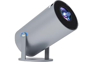 ALWTNIET Mini Proyector Portatil, HY300 Proyector 4K Auto Keystone con 5G WiFi, BT 5.0, Pantalla de 130", Giro 180° HD Compatible con TV Stick, computadora y teléfono (Sin Sistema Android)
