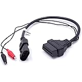 vhbw OBD2 - Câble adaptateur pour appareil de diagnostic OBD pour tous les modèles Alfa Romeo, Fiat, Lancia, Polonez - avec c
