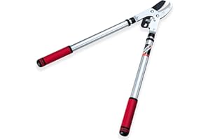 Kimura® Pro Heavy Duty Garden Loppers - Premium Anvil Lopper with Advanced Ratchet Mechanism, Lightweight Telescopic Handles, Japanese SK5 Steel Blades, Extendable Garden Loppers, 650-950mm