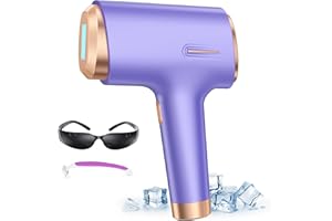 OUPSEEN 21J Depiladora Laser Función de Enfriamiento por Hielo, 3 en 1 Depiladora Luz Pulsada con 600-1200 NM de Luz Roja, Sensor Inteligente, 9 Niveles de Energía para Bikini, Axilas, Cara, Cuerpo