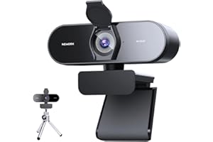 NEWORK Webcam 4K con Sensore Sony, Autofocus PDAF, 1080P@60FPS, 2 Microfoni con Riduzione del Rumore, Correzione Automatica della Luce, USB Plug&Play, Copertura Privacy, Angolo di Visione 79°