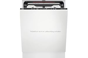 AEG Vollintegrierter Geschirrspüler 60cm, WiFi, Spülmaschine Serie 9000: mit ComfortLift Hebefunktion, Energieklasse A, Besteckschublade, personalisierte Zeit-Steuerung, leise 41dB, 14 MG, FSE9680AP