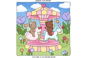 Berrie Coloring Volume 3: Cute and Cozy Coloring Book for Adults & Kids Featuring Easy to Color Animal Illustrations and Adorable Scenes