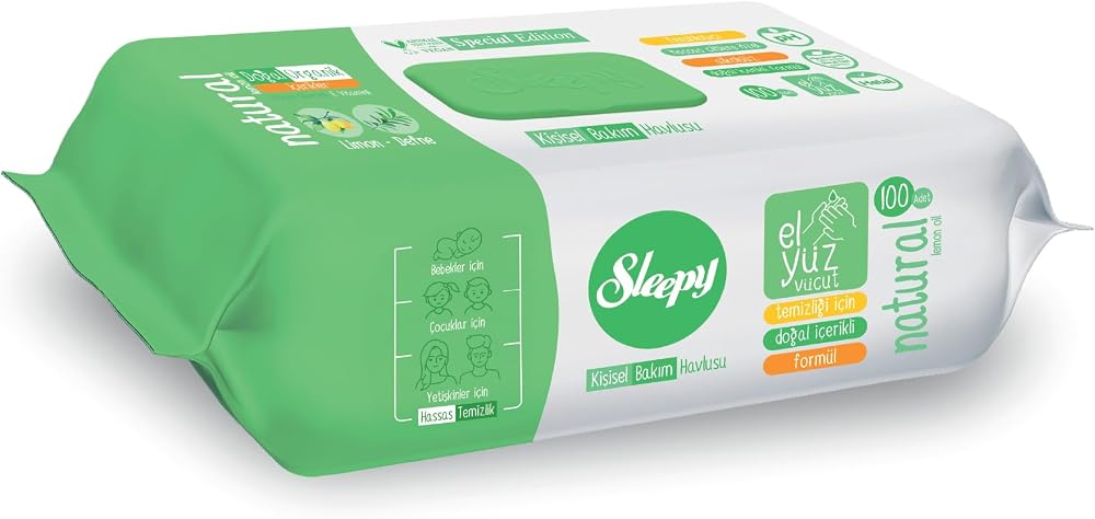 Sleepy Natural Kişisel Bakım Havlusu 100 Yaprak