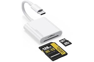 VANCLE Lettore di Schede SD USB C, Adattatore Scheda da Type C a Memoria MicroSD, Lettori-Schede di Memoria, Plug and Play, Compatibile con iPhone 17/16/15 Pro Plus, Samsung S25,Xiaomi (USB C-2 in 1)