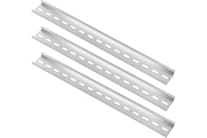QWORK® 3 sztuki szyny DIN, szyna montażowa DIN, szyna DIN, szerokość 35 mm, wysokość 7,5 mm, długość 300 mm, do instalacji sprzętu elektrycznego, takiego jak wyłączniki