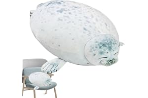 Eteslot Foca Guatona - Foca Peluche - Peluche Foca Gorda - Foca Watona | Muñeca Realista De Peluche Suave con Forma De Foca Oceánica, Regalo De Cumpleaños Y Navidad para Niños, Niñas Y Niños