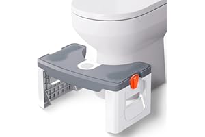 DYDHRER Taburete de Aseo, Reposapiés de Aseo Antideslizante Plegable WC Taburete Adultos Taburete de Aseo para Niños, Mobiliario de Aseo-Ayuda a Combatir Hemorroides, Hinchazón, Estreñimiento, Gases
