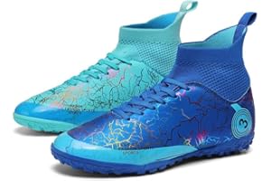 VTASQ Chaussures de football Astro Turf pour garçons et filles - Baskets de football pour intérieur et extérieur - Antidérapantes - Unisexe [9, 10, 11, 12, 13]