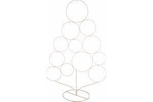 VILLA D'ESTE HOME TIVOLI Weihnachtsbaum aus Eisen, Höhe 82 cm, 18 Haken, Champagner, Xmas