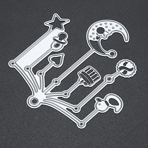 Amazingdeal365 Äolsglöckchen Metall Form Schablonen Schneiden DIY Dekor Sammelalbum Karten Buchzeichen Lesezeichen als Geschenk für Freunde Geburtstag Kinder,Kindergarten Hobby Schule Handarbeit Unterricht usw. Ein tolles Geschenk! - 9