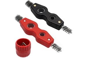 Aoyswuz 3 piezas Herramienta de Desbarbado Multifuncional 2 en 1 Juego de Limpiador y Escariador de Tuberías para pulir y eliminar óxido