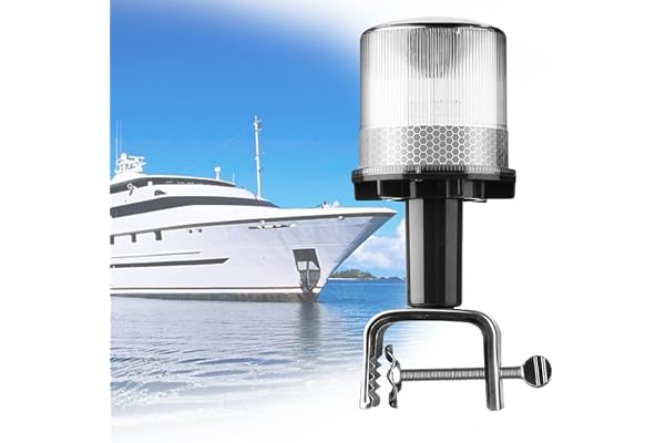 DYK&NX Marine LED Feux de Navigation de Bateau avec Source de Lumière Solaire, Conception étanche IP65, Facile à Installer (Color : White)