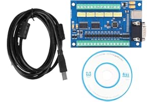Dpofirs 100-kHz-Motion-Controller-Karte, USB-CNC-5-Achsen-Steuerkarte Gravur-Breakout-Board für Steuerzerstäuber, Pumpen, Zylinder und andere Geräte 12-24 VDC