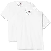 Fruit of the Loom Jungen Kinder Valueweight kurzen Ärmeln, 2 Stück T-Shirt, Weiß (Weiß Weiß), 7-8 Jahre (2er Pack)