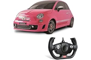 Mondo Motors, ABARTH 500 PINK EDITION, Modello in Scala 1: 14, fino a 10 km/h di Velocità, Auto Giocattolo per Bambini 63026