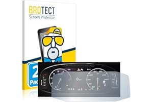 BROTECT Protector Pantalla Anti-Reflejos para Seat Ateca Facelift 10.25" Pantalla del velocímetro (2 Unidades) Película Mate Anti-Huellas