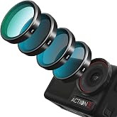 REYGEAK Lens Filter Set for dji Action 5 Pro/4/3, 4 Pack CPL ND8 ND16 ND32 Neutral Density Polarizing Filter, HD Multilayer O