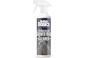 BRITISHBASICS British Basics - Shower Head Cleaner/Descaler and Limescale Remover 500ml, Clear
