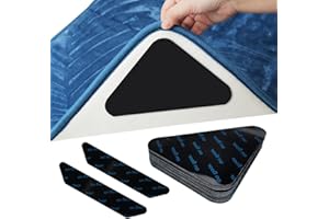 ORTVIAI Alfombra Antideslizante 18 Piezas, Base Antideslizante para Moqueta, Alfombrillas Antideslizantes Lavables y Reutilizables, Cinta Adhesiva Fuertes Antideslizantes para Alfombras