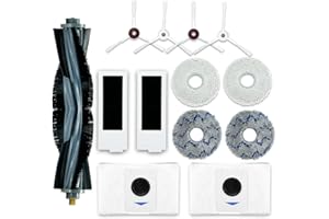 S YTALAND Accesorios de repuesto para aspiradora ECOVACS Deebot T20 omni/PRO/MAX T20 Pro/Max Plus incluye 1 cepillo principal, 4 cepillos laterales, 2 filtros, 2 bolsas de polvo, 4 almohadillas de fregona